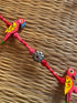 Pink Red Patwa Sleek Thread Necklace